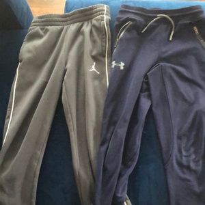 Two youth XS sweats. Jump man. And under Armour